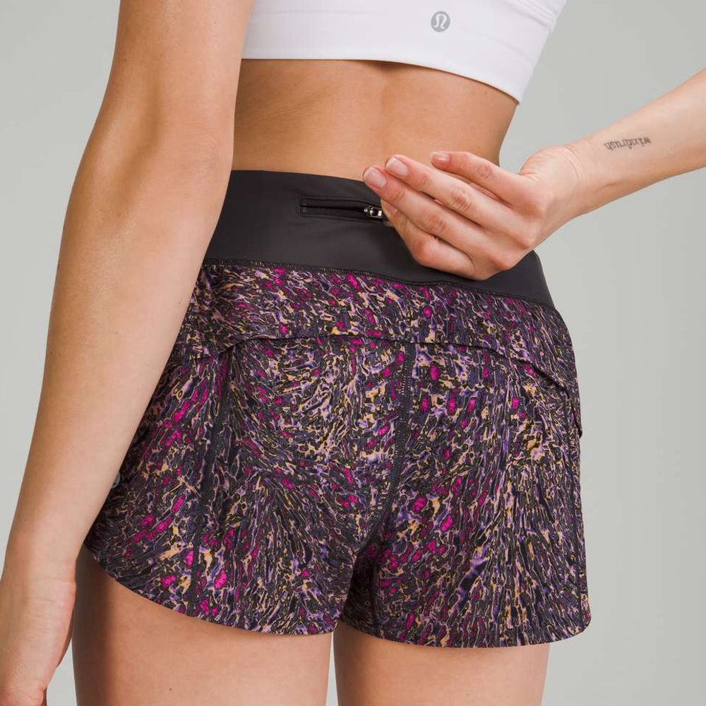 Lululemon Speed Up Low-Rise Short 2.5"
Topography Multi / Graphite Grey Size 4 - Picture 5 of 10